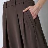 AnyaCC Midi Pleat Skirt - Mocca