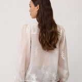 NovinCC Emb LS Shirt - Off white