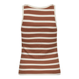 GrannyCC Rib Emb. Tank Top - OffWhite/Suntan