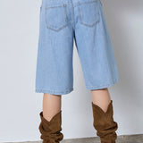 SharonCC Bermuda - Fade Denim