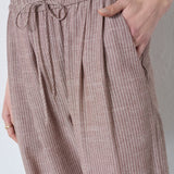 JihoCC Stripe Pant - Brown