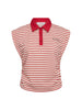 NormaCC Stripe Polo Top - Flame