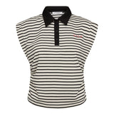 NormaCC Stripe Polo Top - Black