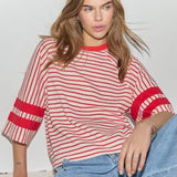 NormaCC Stripe 87 Tee - Flame