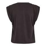 CamillaCC Ruched Shoulder Tee - Dark Grey
