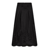 PoppyCC Pleat Scallop Skirt - Black