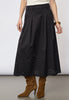 PoppyCC Pleat Scallop Skirt - Black