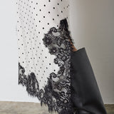 AmeliCC Dot Lace Skirt - Off white