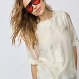 NeaCC SS O-Blouse - White