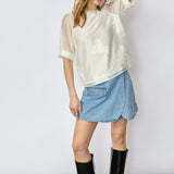 NeaCC SS O-Blouse - White