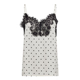AmeliCC Dot Lace Singlet - Off white