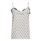 AmeliCC Dot Lace Singlet - Off white