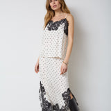 AmeliCC Dot Lace Singlet - Off white