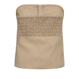 KeshaCC Zip Tube Top - Bisquit