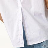ElaraCC Slit Back SS Shirt - White