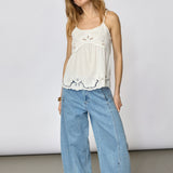 AstorCC Emb Singlet - White