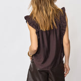 HeraCC Frill SS V-Top - Dark Brown