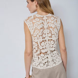 KellyCC Crochet Top - Bone