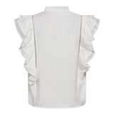 CallumCC Lace Frill V-Top - White