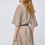 CallumCC Pleat Tunic V-Dress - Taupe