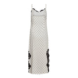 AmeliCC Dot Lace Strap Dress - Off white