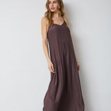 SunriseCC Block Strap Dress - Dark Brown