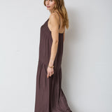 SunriseCC Block Strap Dress - Dark Brown