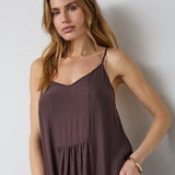 SunriseCC Block Strap Dress - Dark Brown