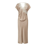 IdunCC Asym Lace Dress - Bisquit