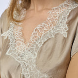 IdunCC Asym Lace Dress - Bisquit