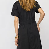 ElaraCC Wrap SS Dress - Black