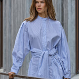 FioraCC Stripe Double Collar Shirt - Pale Blue - Co'couture