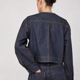 SiggaCC Stripe Jacket - Denim Blue - Co'couture