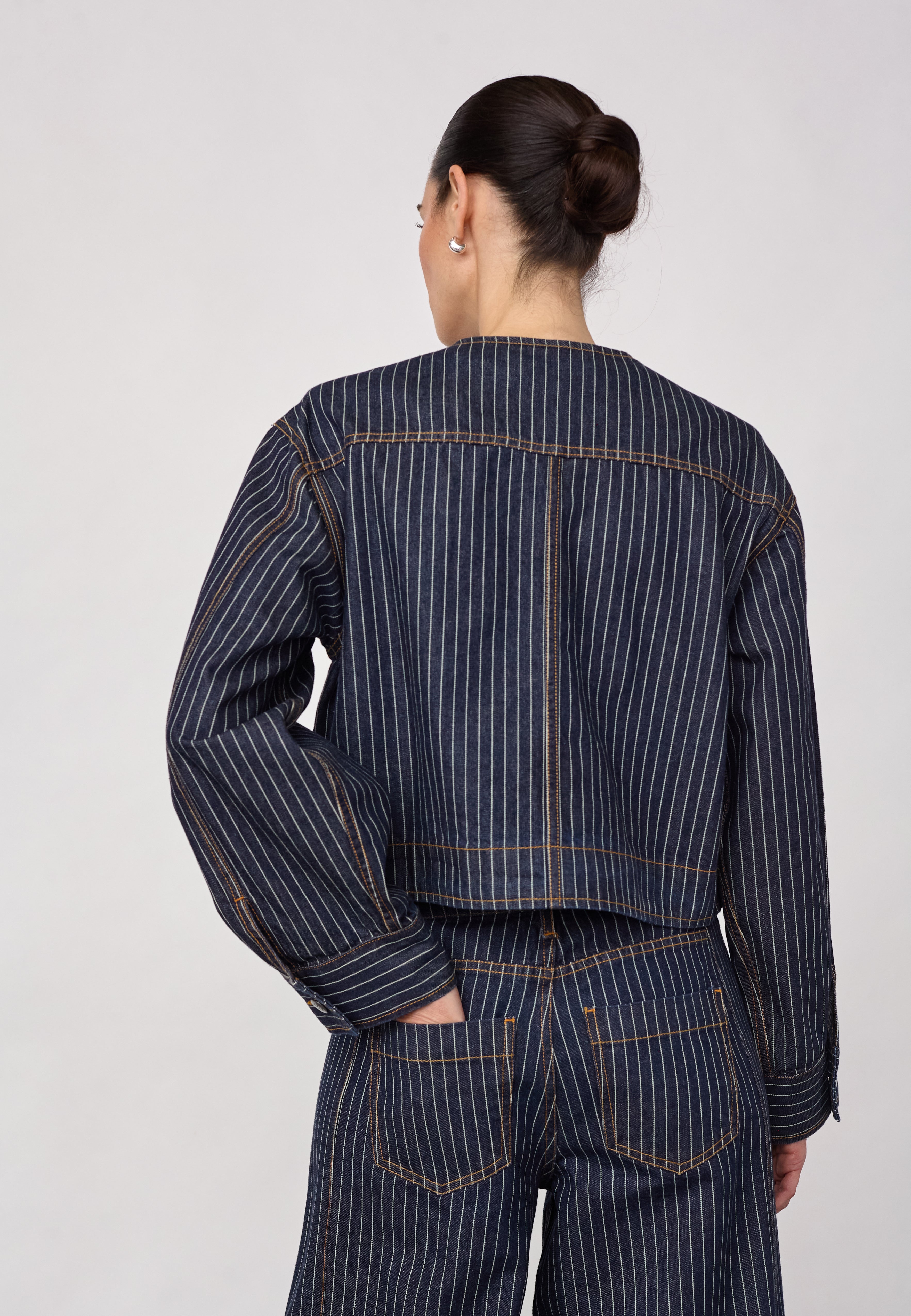 SiggaCC Stripe Jacket - Denim Blue - Co'couture