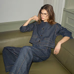 SiggaCC Stripe Jacket - Denim Blue - Co'couture
