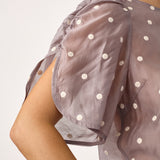 DitaCC Dot SS Blouse - Mink