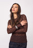 BarnaCC O-Neck Blouse - Dark Brown