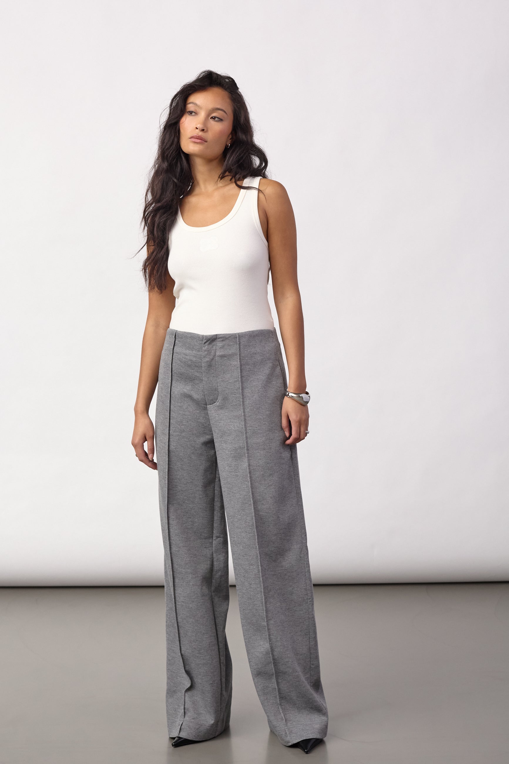 LanceCC Crease Sweatpant - Mid Grey Melange - Co'couture