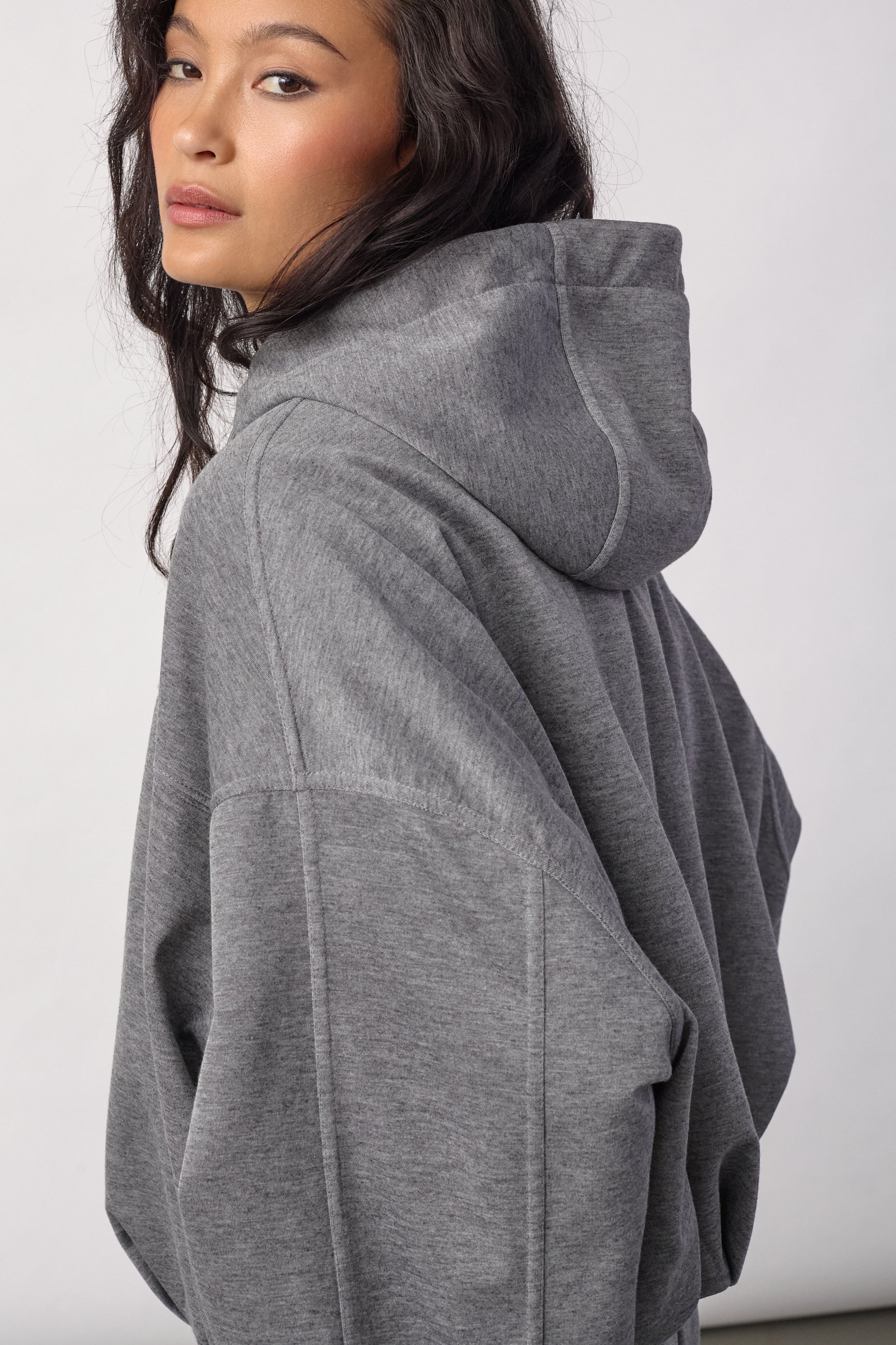 LanceCC Balloon Hoodie - Mid Grey Melange - Co'couture