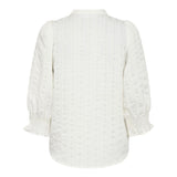 SailaCC Stripe SS V-Blouse - White