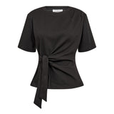 OrianeCC Pleat Tie Tee - Black