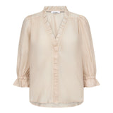 AviCC Lace SS V-Blouse - Mink