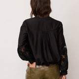 DelinCC Balloon Emb Shirt - Black