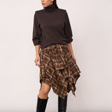 CoryCC Padded Roll-Neck Knit - Dark Brown
