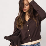 LueCC LS Cardigan - Dark Brown