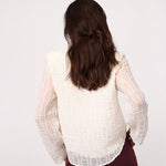 BaltaCC Padded V-Blouse - Off-White - Co'couture