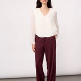 BaltaCC Padded V-Blouse - Off-White - Co'couture