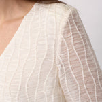 BaltaCC Padded V-Blouse - Off-White - Co'couture