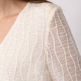 BaltaCC Padded V-Blouse - Off-White - Co'couture