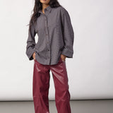 OdemCC Check Cuff Shirt - Dark Brown - Co'couture